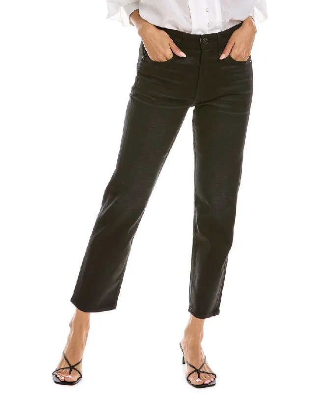 stretch pants comfy -rag & bone Maya Worn Black High-Rise Ankle Slim Jean