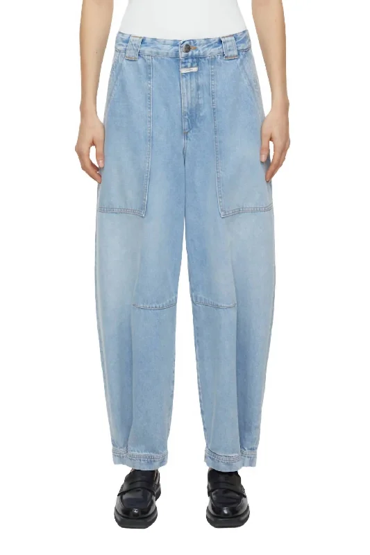 solid color pants simple -Rhannon Jeans In Light Blue