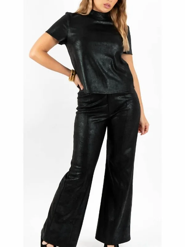 running pants lightweight -Rio Pant In Black Suede Snake