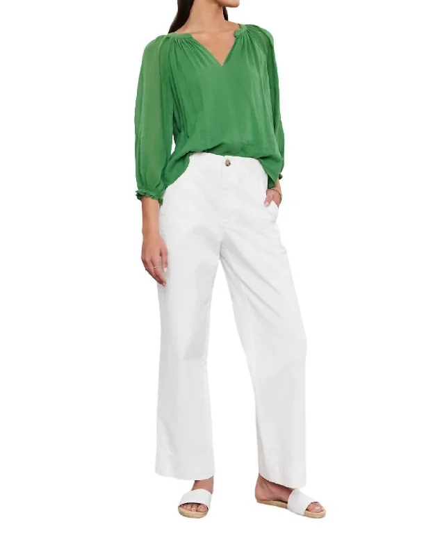 zigzag pants dynamic -Sabine Pant In White