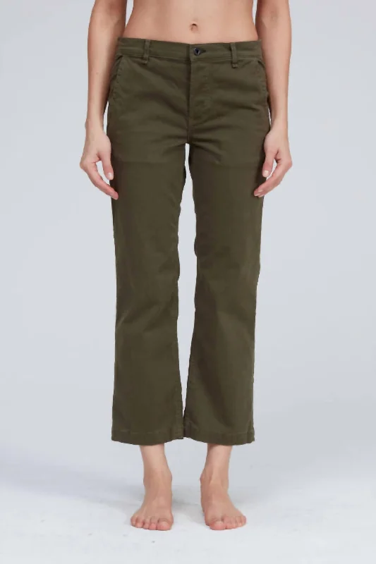 sequin pants dazzling -Slim Fit Twill Chino Pant In Safari Green