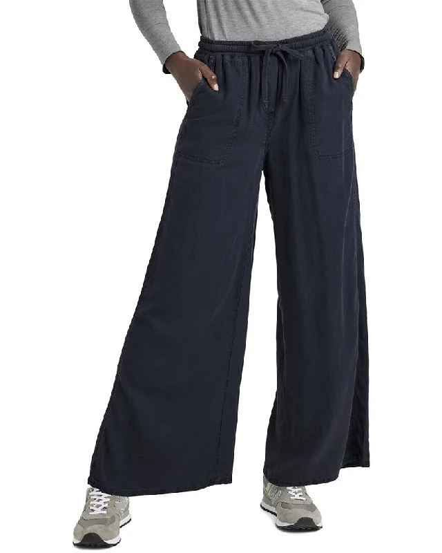 pants with fringe -Splendid Paula Linen-Blend Wide Leg Pant