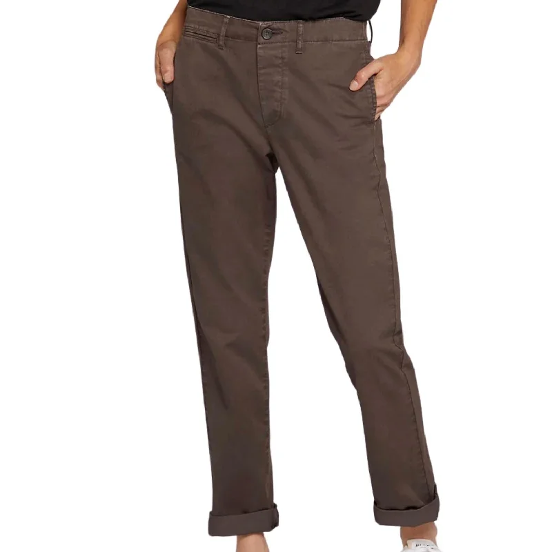 gothic pants dark -The Captain Trouser In Brown Gravel