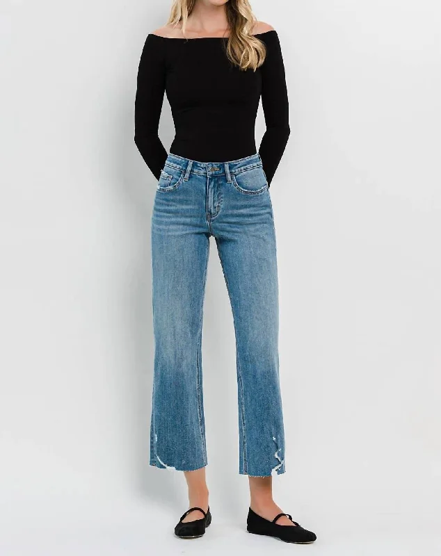 stonewashed pants cool -The Fit Is Everything Cropped Jeans In Medium Wash