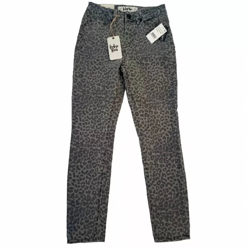 pants for explorations -Women's Animal Print Jeans In Green Animal Print