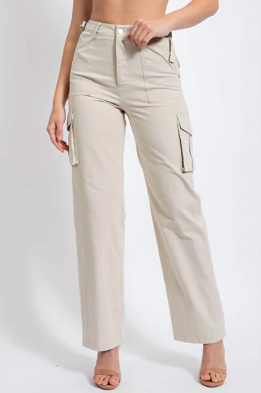 sequin pants dazzling -You're My Type Cargo Pants In Light Grey